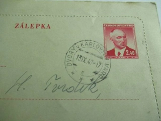 Zálepka - Dvory u Karlových Varů - 1947