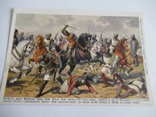 Jos. Mathauser - Čechové před Milánem r. 1158