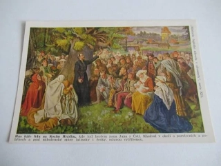 Hus káže lidu na Kozím Hrádku