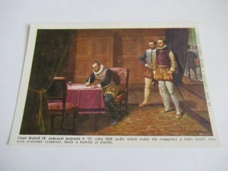 Císař Rudolf II. podepsal majestát r. 1609