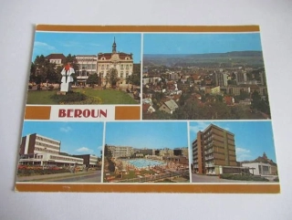 Beroun - náměstí, pohled na město, zdravotní středisko..