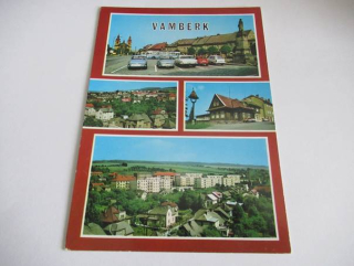 Vamberk - Husovo náměstí, Částečný pohled, chata Na vyhlídce, Nová výstavba