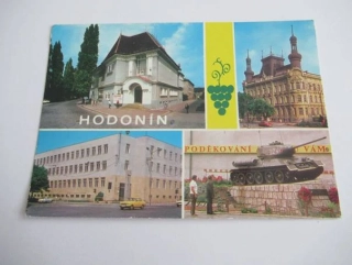 Hodonín - Dům umění, Střední ekonomická škola, okresní národní výbor, Památník osvobození