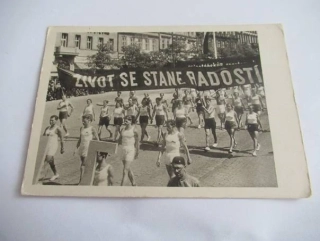 Praha - Pochod 150 000 příslušníků čs. sociální demokracie r. 1938