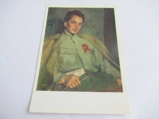 Sergei Maliutin - portrét spisovatele Dmitry Furmanov, 1922