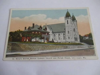 Uniontown - St. Mary's Slavish Roman Catholic Church and Parish House - USA