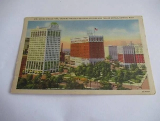 Detroit - Grand Circus Park, Showing Whitney Building, Statler and tuller hotels - USA