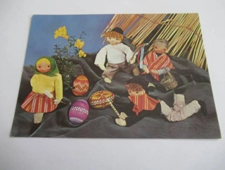 Loutky - Děti s vajíčky a pomlázkou