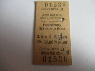 Český Brod B - Železná Ruda město - přes Plzeň-Točník - Směr Opatov-Brno: Pouzdřany - Slavkov u Brna