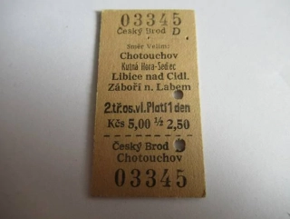 Český Brod D - směr Velim: Chotouchov - Kutná Hora-Sedlec - Libice nad Cidlinou - Záboří nad Labem