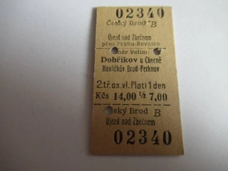 Český Brod B - Újezd nad Zbečnem - přes Prahu-Řevnice - směr Velim: Dobříkov u Chocně - Havlíčkův Brod-Perknov