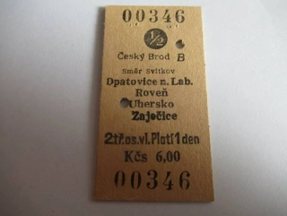 Český Brod B - směr Svítkov - Opatovice na Labem - Roveň - Uhersko - Zaječice