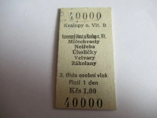 Kralupy nad Vltavou B - Kmenný Most u Kralup n. Vlt. - Mlčechvesty - Netřeba - Úholičky - Velvary - Zákolany