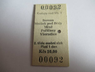 Kralupy nad Vltavo I - Beroun - Mníšek pod Brdy - Mrač - Poříčany - Všeradice