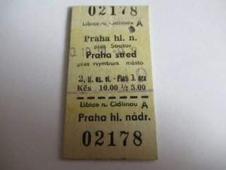 Libice nad Cidlinou A - Praha hl. n. - přes Stratov - Praha střed - přes Nymburk město