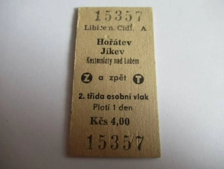 Libice nad Cidlinou A - Hořátev - Jíkev - Kostomlaty nad Labem a zpět