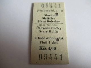 Nymburk hl. n. B - Mochov - Mstětice - Stará Boleslav - směr Veltruby - Červené Pečky - Starý Kolín