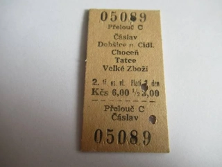 Přelouč C - Čáslav - Dobšice nad Cidlinou - Choceň - Tatce - Velké Zboží