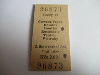 Pečky C - Červené Pečky - Hořátev - Kouřim - Rostoklaty - Toušice - Veltruby