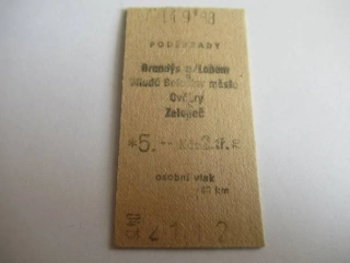 Poděbrady - Brandýs nad Labem - Mladá Boleslav město - Ovčáry - Zeleneč