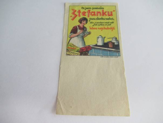 Dobová reklamní účtenka ŠTEFANKA CIKORKA – Chromolitografie Holeček a Moučka (První republika)