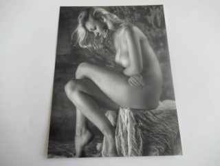 Ženský akt - Krásná dívka - Fotografie cca 16,5 x 12.5 cm