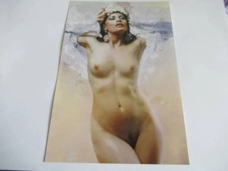 Ženský akt - Krásná dívka - Fotografie cca 19 x 12.5 cm