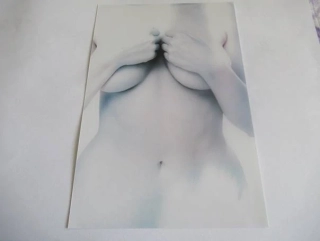 Ženský akt - Krásná dívka - Fotografie cca 19 x 12.5 cm