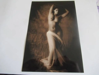 Ženský akt - Krásná dívka - Fotografie cca 19 x 12.5 cm
