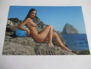 Ženský akt - Krásná dívka - Fotografie cca 19,5 x 12,5 cm