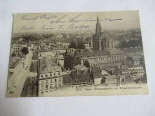 Basel: Generalansicht mit Elisabethenkirche - Švýcarsko