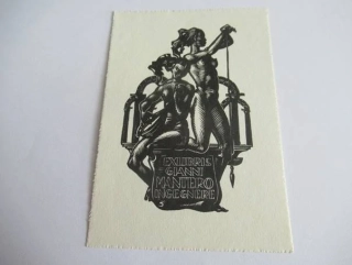 Originální dřevoryt 11 x 7,5 cm – Gianni Mantero – Hedwig zum Tobel (Vídeň)