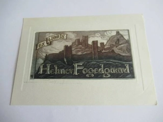 Originální velký exlibris 15 x 10,5 cm – Helmer Fogedgaard – Jurij Kulikov
