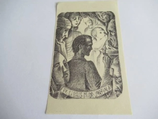 Originální exlibris 14,5 x 8,5 cm – MUDr. Jan Fiala (1947) – Dobroslava Bilovská