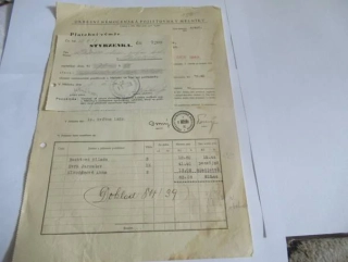 Mělník - okresní nemocenská pojišťovna - pojištění - platební výměr - 1939