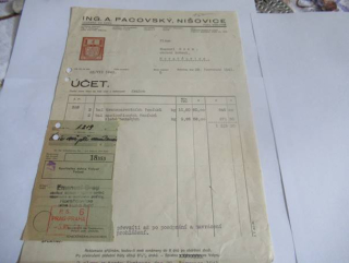 Nišovice - Ing. A. Pacovský - Továrna na kůže - 1941