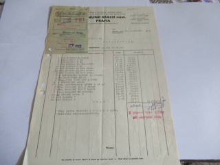 Praha - Zikmund Reach nást. -  Nejstarší a největší tovární sklad veškerých potřeb pro průmysl obuvnický - 1941