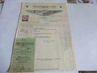 Moravičany - V. Kratochvíl a spol - Továrna amerických dřevěných kolíčků, parátek a kopyt - 1939