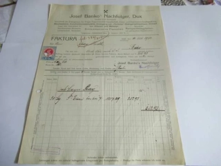 Dux - Duchcov - Josef Banko´s - Železo, válcování plechů, stavební dílna - 1912