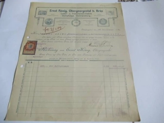 Brüx - Most - Ernst Hönig, Obergeorgental - Továrna na kůži a hnací řemen, Obchodník se dřevem - 1912