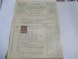 Bröx - Most - N. Kraus - Eisen und Eisenwaren en Gros - Velkoobchod se železem a železářským zbožím - 1912