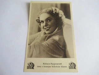 Alice Fayeová - žena s krásným hlubokým hlasem - herečka