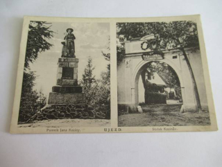 Ujezd - pomník Jana Koziny, statek Kozinův