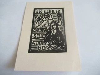 Exlibris pro Christian Selle – Karel Homola (14,5x10,5 cm)