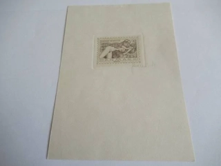 Exlibris – Denmark – Schmidt – motiv: Erotický motiv se ženským aktem v podobě poštovní známky – rozměry 13,5×9,5 cm – mědiryt / oceloryt (C2 / C1) – 2. polovina 20. století