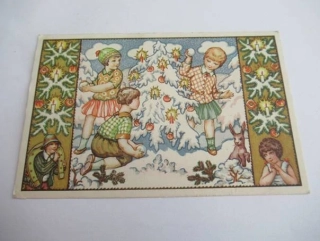 L. Kratochvíl - děti u vánočního stromečku