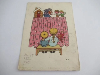 H. Zmatlíková - chlapec s dívkou u divadla