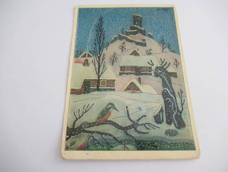 J. Lada - chalupy v zimě