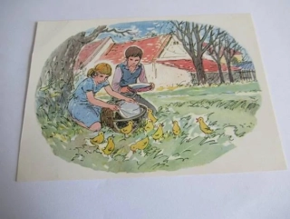  O. Čemus - Dívky s kuřátky
