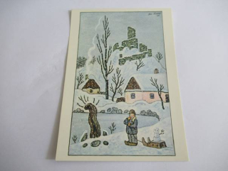 J. Lada - Zasněžená vesnice